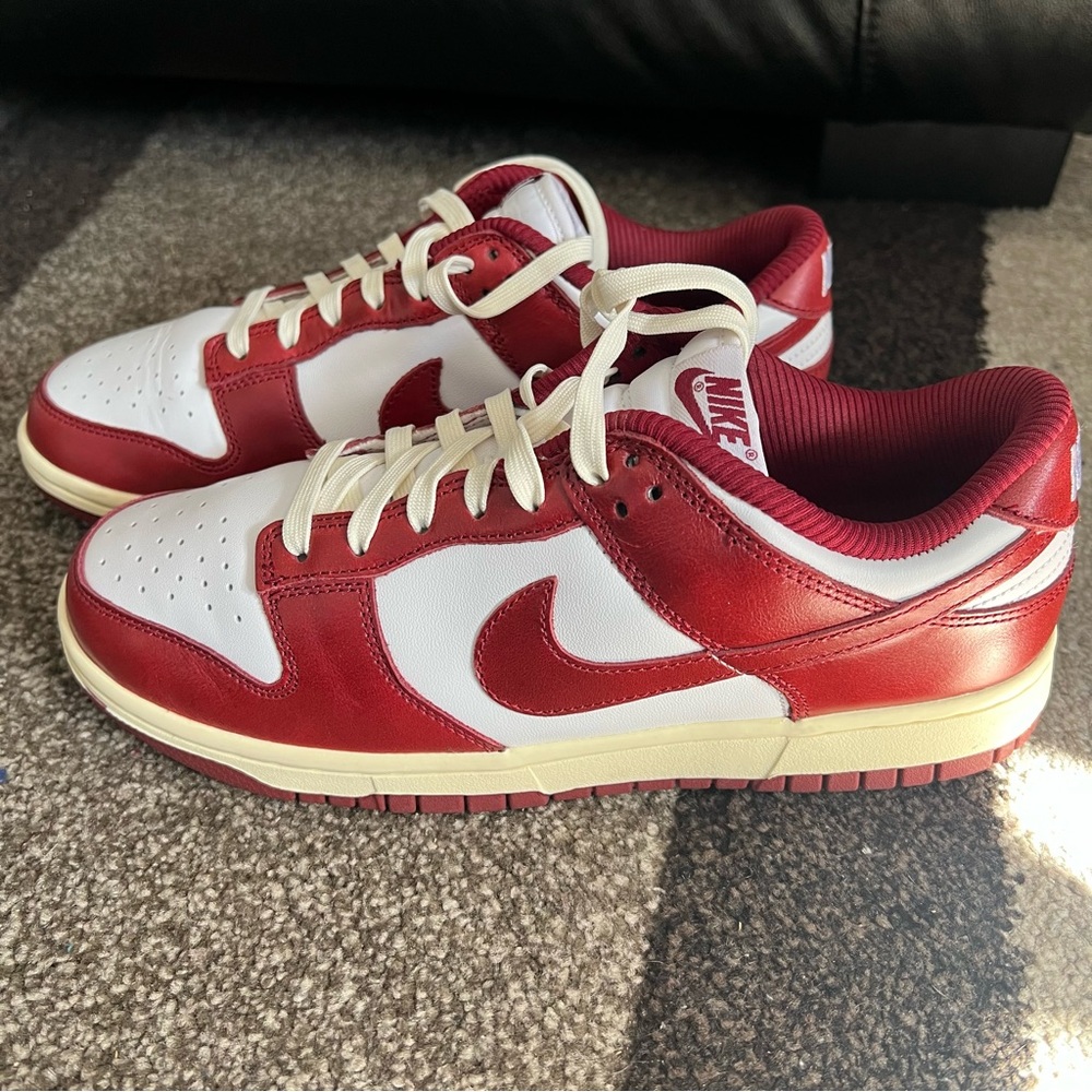 Nike Dunk Low Size 9.5 Womens PRM Team Red Coconut Milk